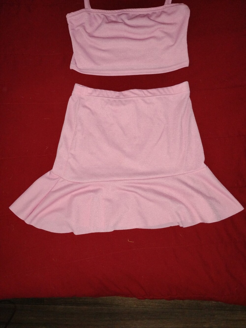 Pink top and skirt set. - Picture 5 of 5